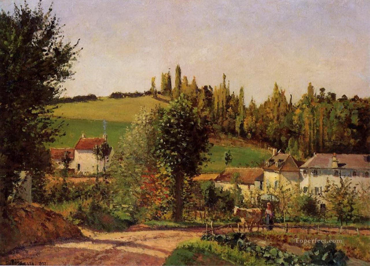 path of hermitage at pontoise 1872 Camille Pissarro scenery Oil Paintings